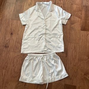 Bridal silk pajamas